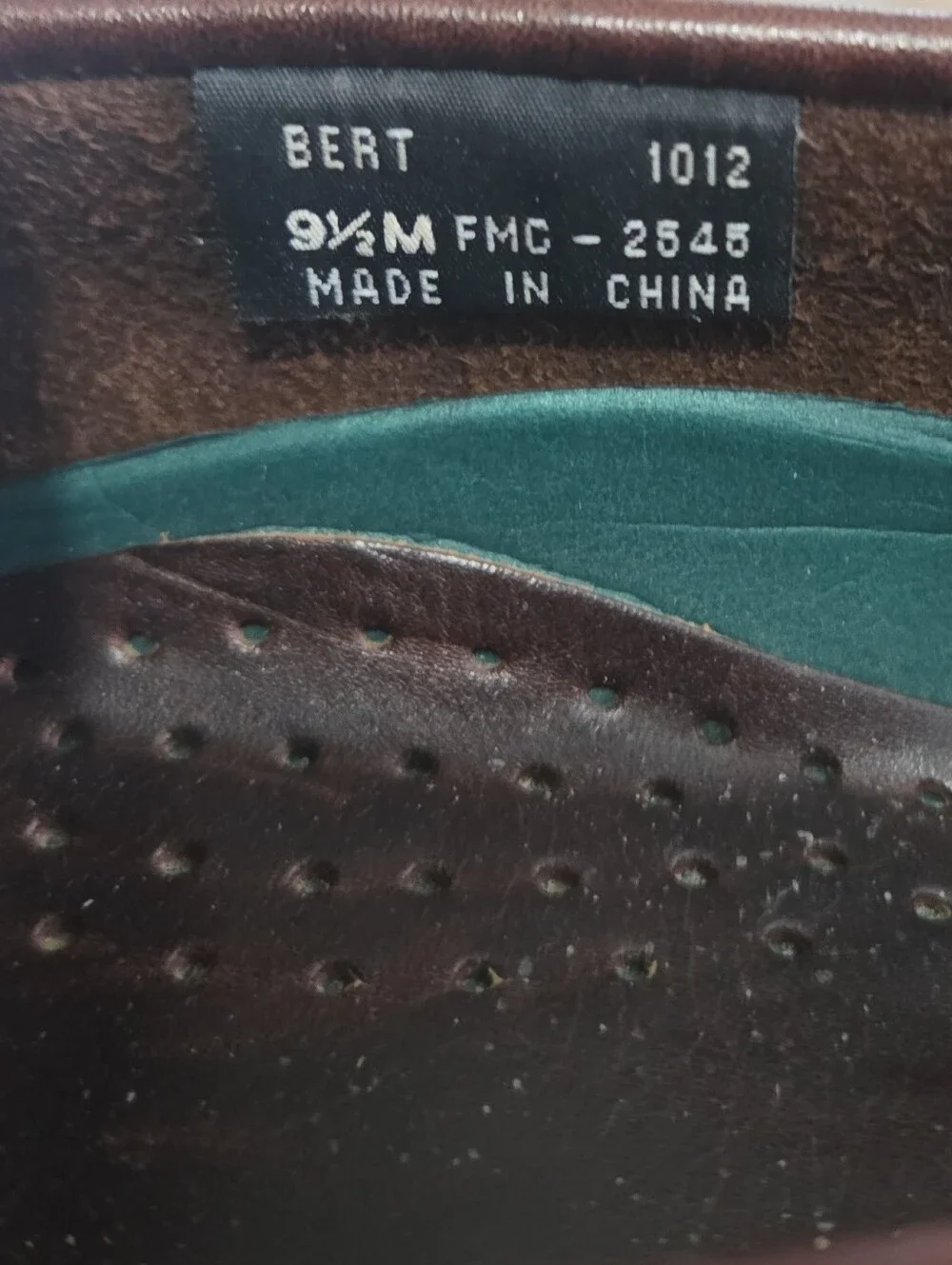 Freeman DDF Men’s Brown Leather Tasseled Loafers Casual/Dress Shoes Size 9.5 M